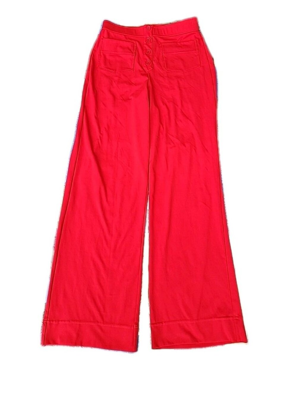 Halara Red 4-Way Stretch Front & Back Pockets Wide Leg Pants Size Medium
